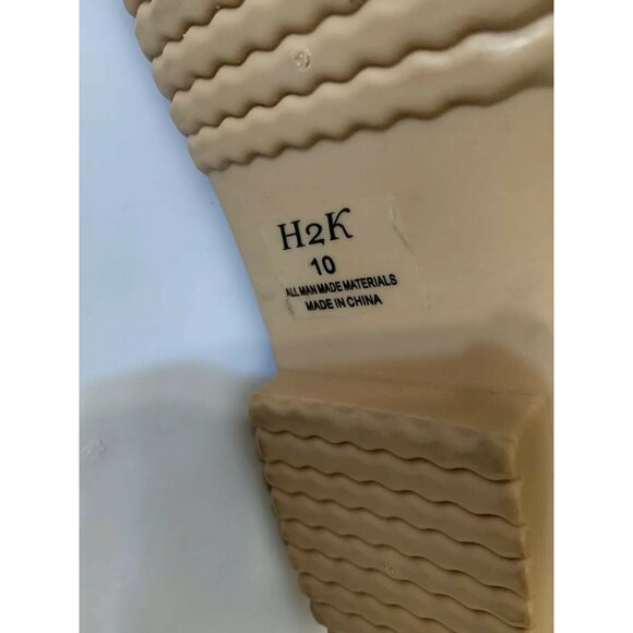 H2K Woman’s Duck Boots Shoes Sz 10 Brown Zip Lace-up waterproof - Picture 7 of 10